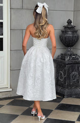 Saoirse Midi Dress - Ivory Dress Babyboo Fashion Premium Exclusive Design