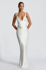 Shae Maxi Dress - Ivory Dress Babyboo Fashion Premium Exclusive Design