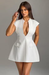 Suri Mini Dress - Ivory Dress Babyboo Fashion Premium Exclusive Design