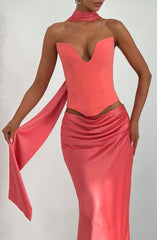Sybil Scarf - Coral Pink Accessories ONE SIZE Babyboo Fashion Premium Exclusive Design