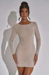 Tennesse Mini Dress - Nude Dress Babyboo Fashion Premium Exclusive Design