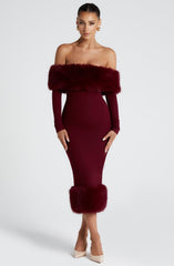 Vittoria Midi Dress - Wine Dress Babyboo Fashion Premium Exclusive Design
