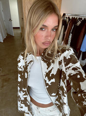 Another Life Zip Through Jacket Cow