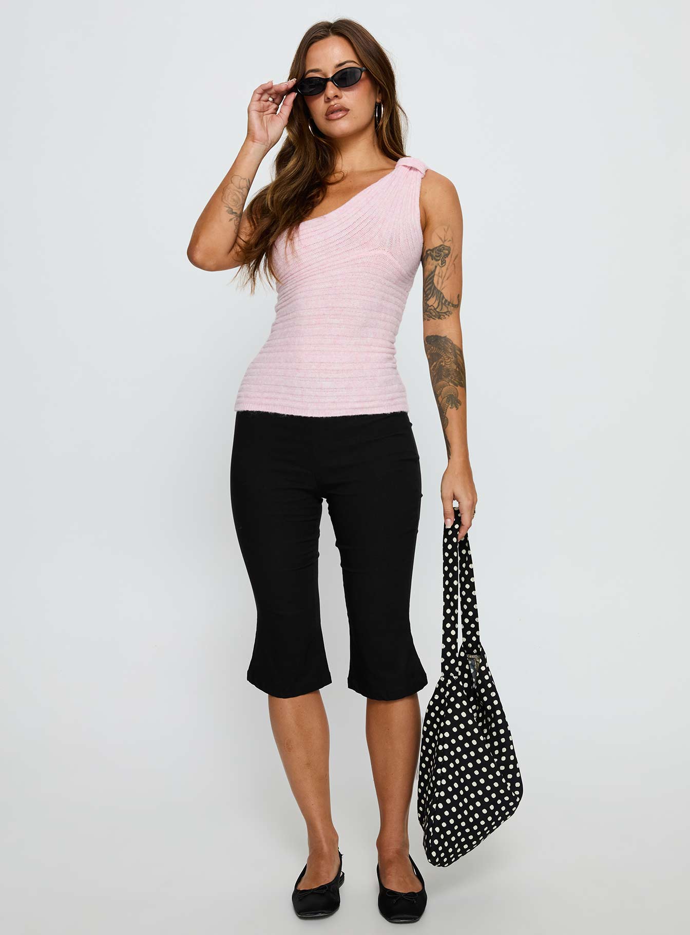 Cornella One Shoulder Top Pink