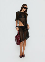 Luminous Midi Skirt Black