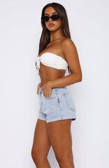 Missin' Something Denim Shorts Powder Blue Wash