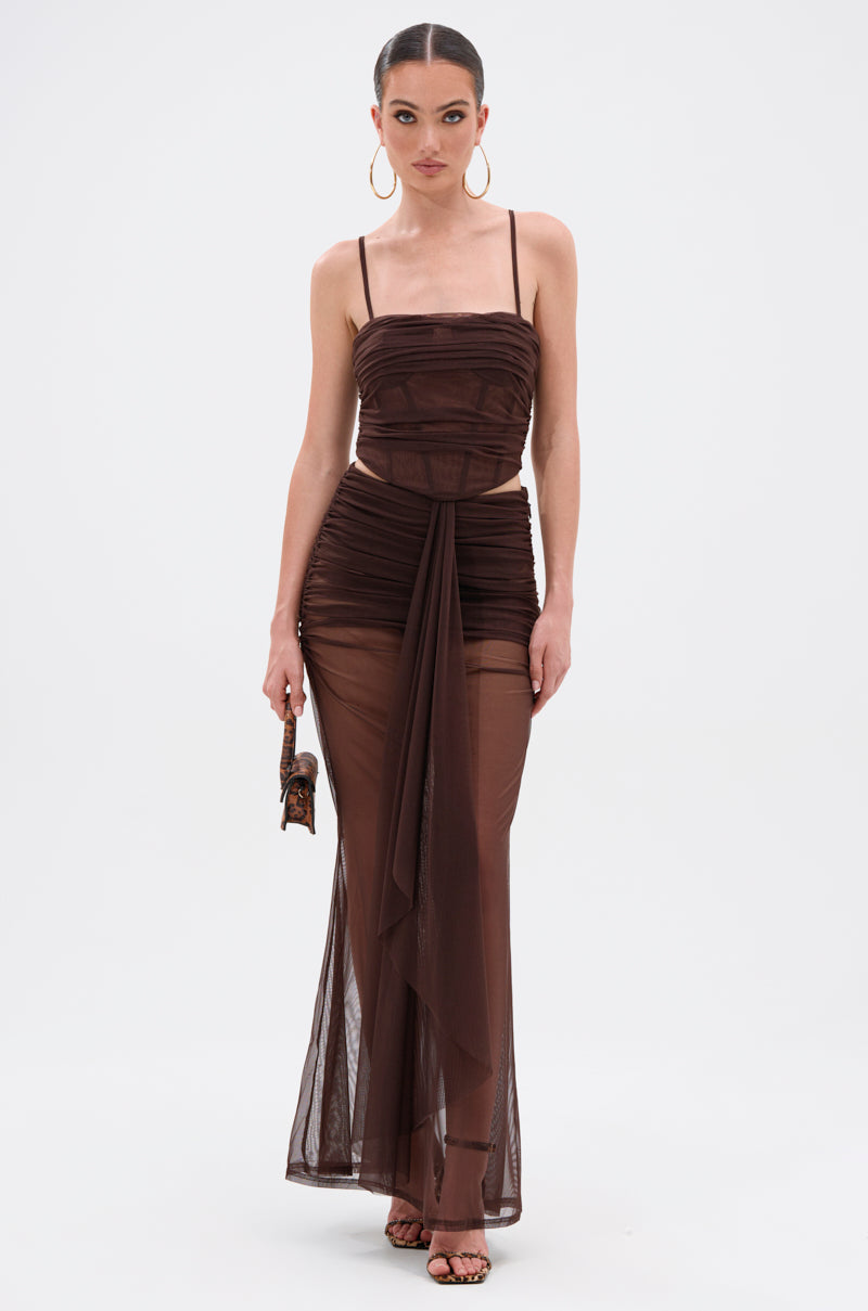 SHAKE IT FOR ME GIRL MESH MAXI SKIRT