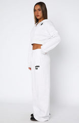From The Archives Charli Wide Leg Sweatpants Grey Marle