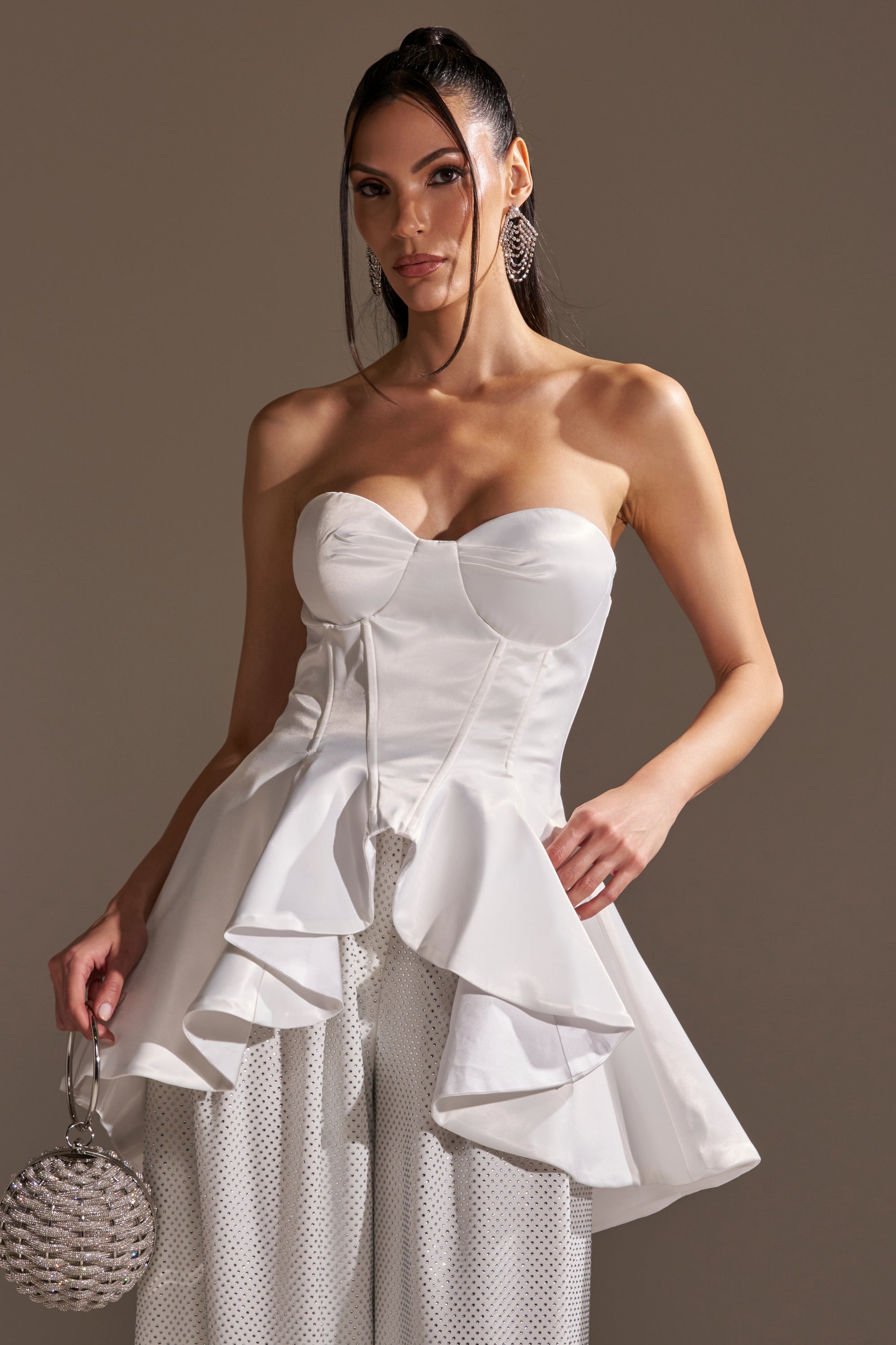 PRETTY PLEASE SATIN CORSET