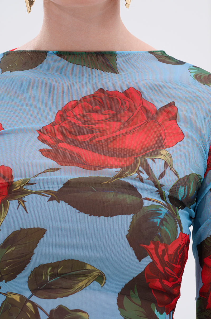 DOZEN ROSES MESH TOP