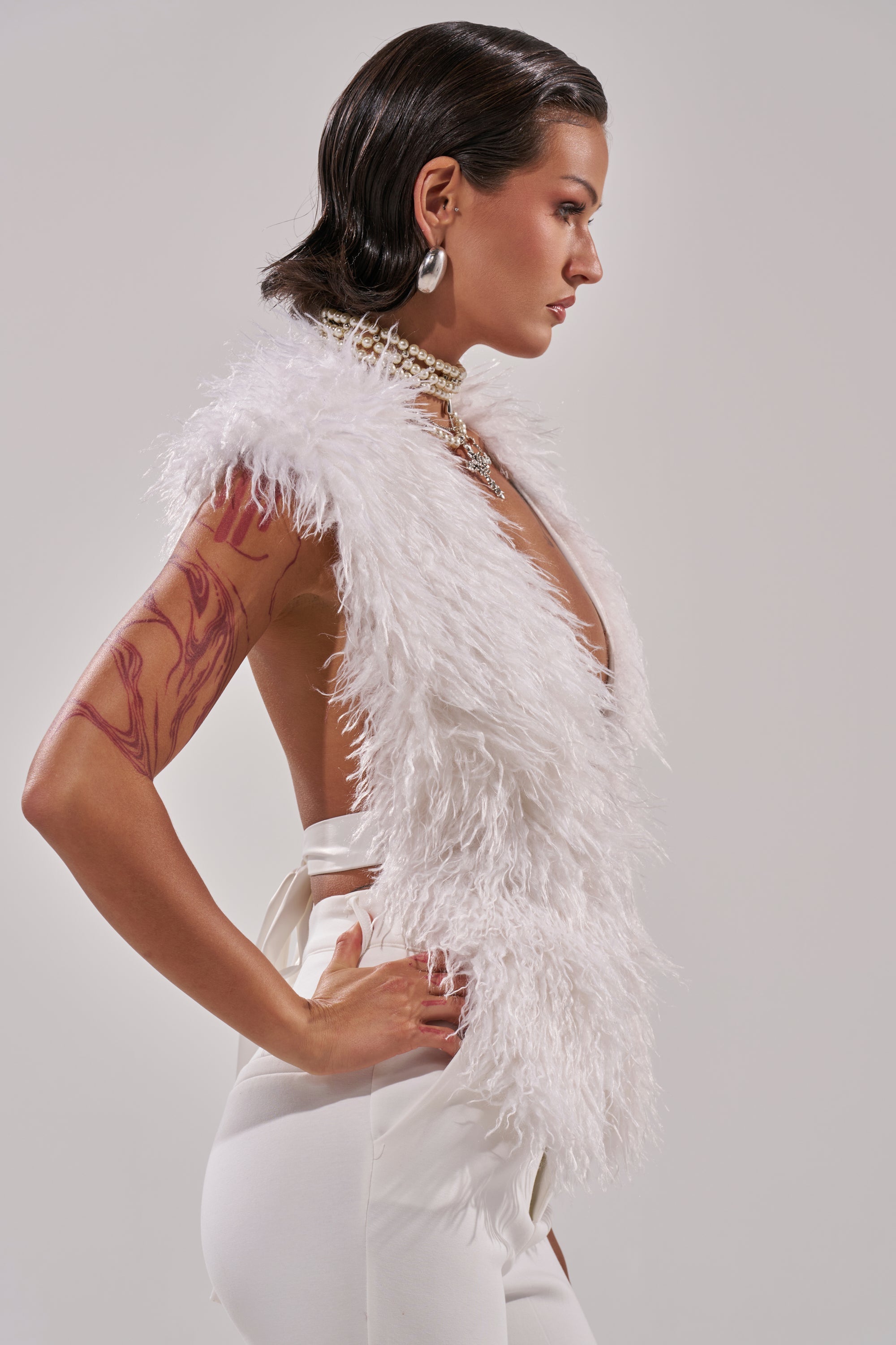 JAMEELA FAUX FUR TOP