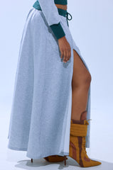 COLLEGIATE FRENCH TERRY MAXI SKIRT