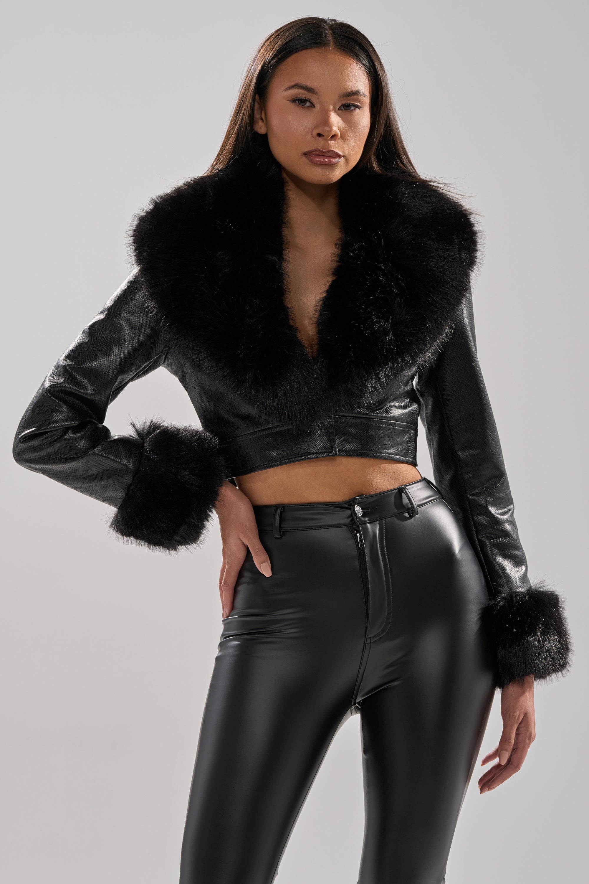 GISELE CROP MOTO BLAZER