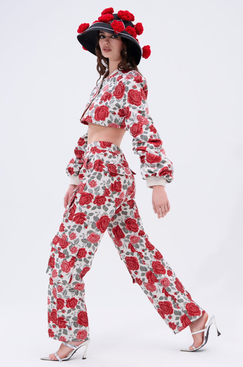 FULL OF ROSES CROPPED BOMBER