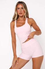 Stronger High Waisted Shorts 3" Ballet Pink