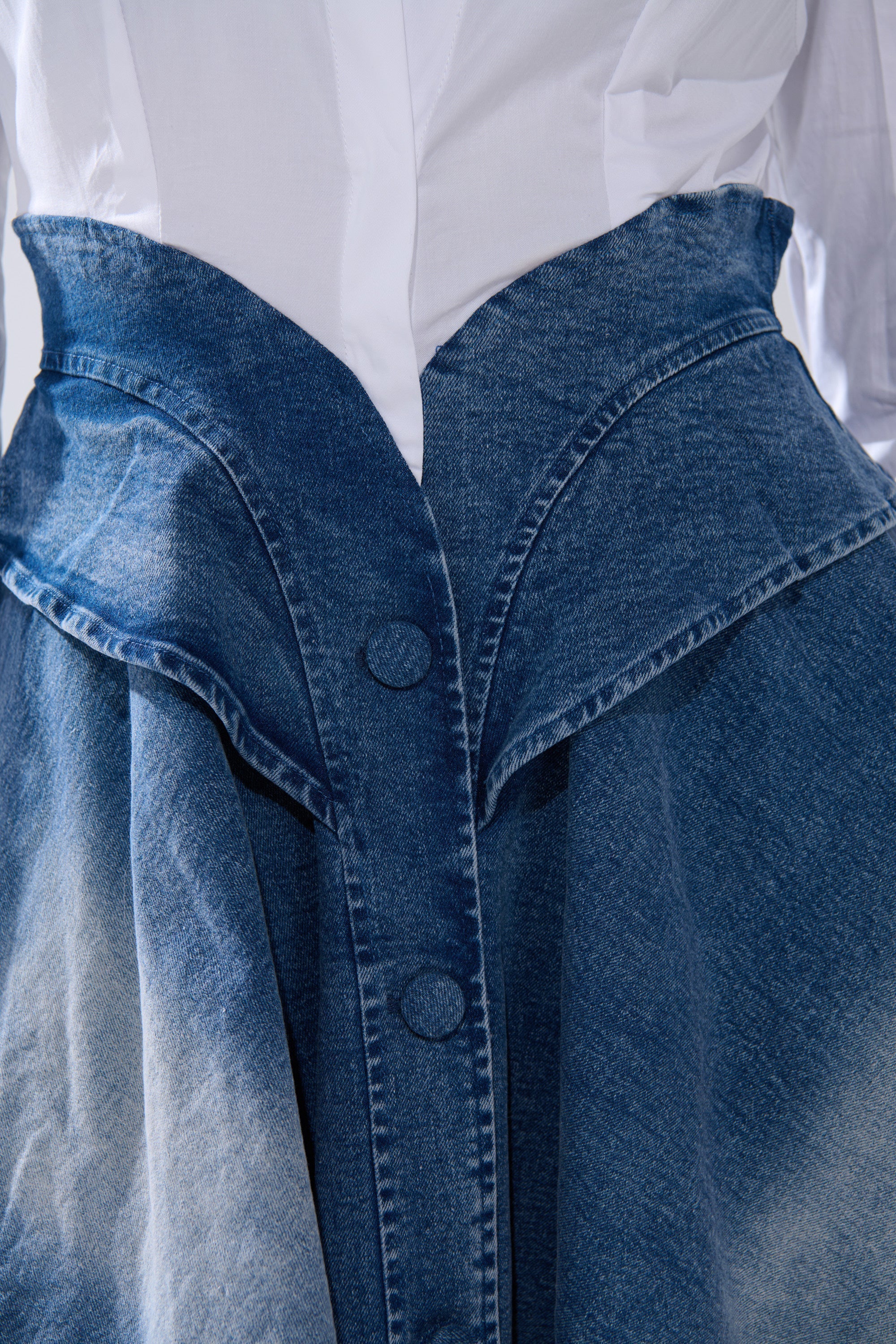 DONT NEED NOBODY DENIM MINI DRESS