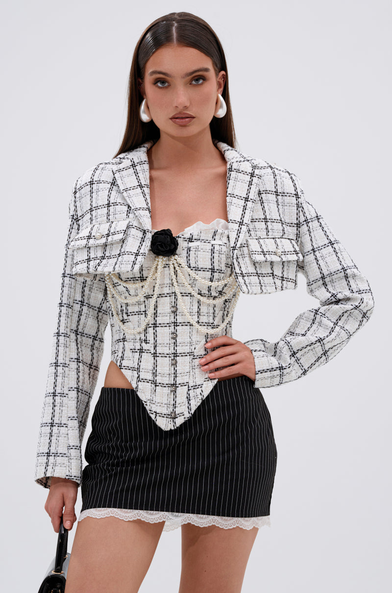 HEAVEN SENT TWEED CORSET