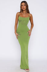 Deep Love Knit Maxi Dress Clover