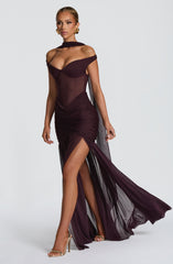 Alaia Maxi Dress - Plum Dress Babyboo Fashion Premium Exclusive Design