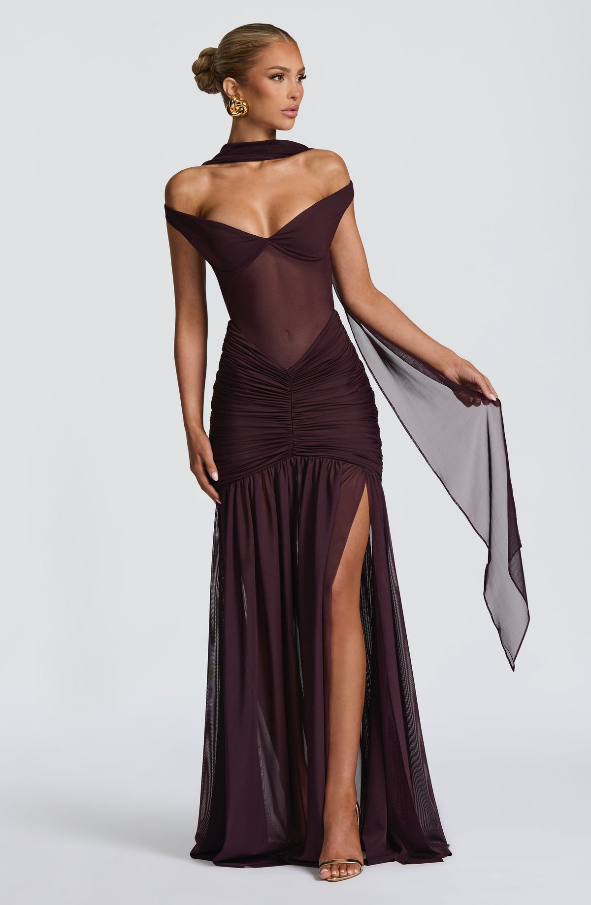 Alaia Maxi Dress - Plum Dress Babyboo Fashion Premium Exclusive Design