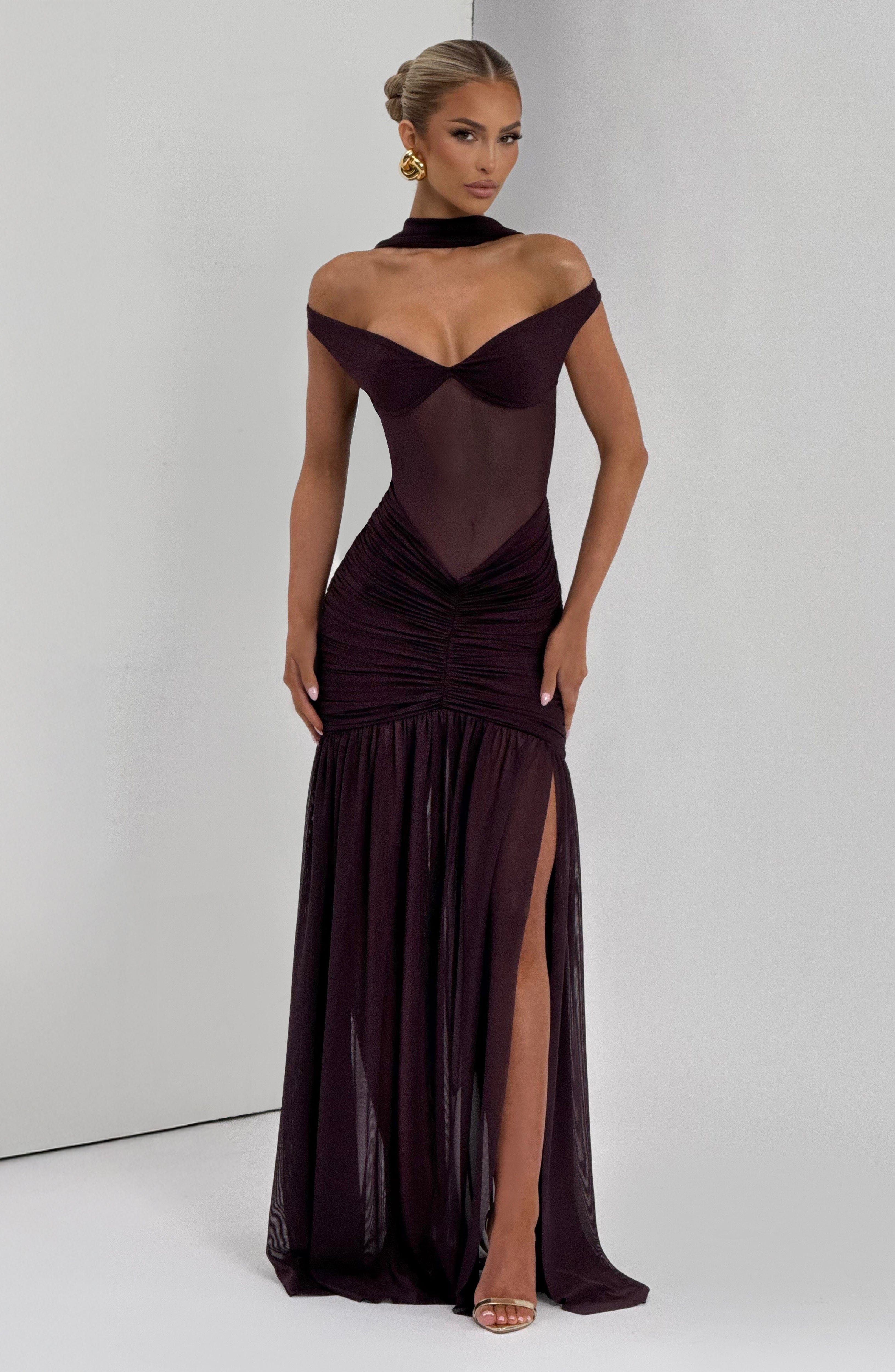 Alaia Maxi Dress - Plum Dress Babyboo Fashion Premium Exclusive Design