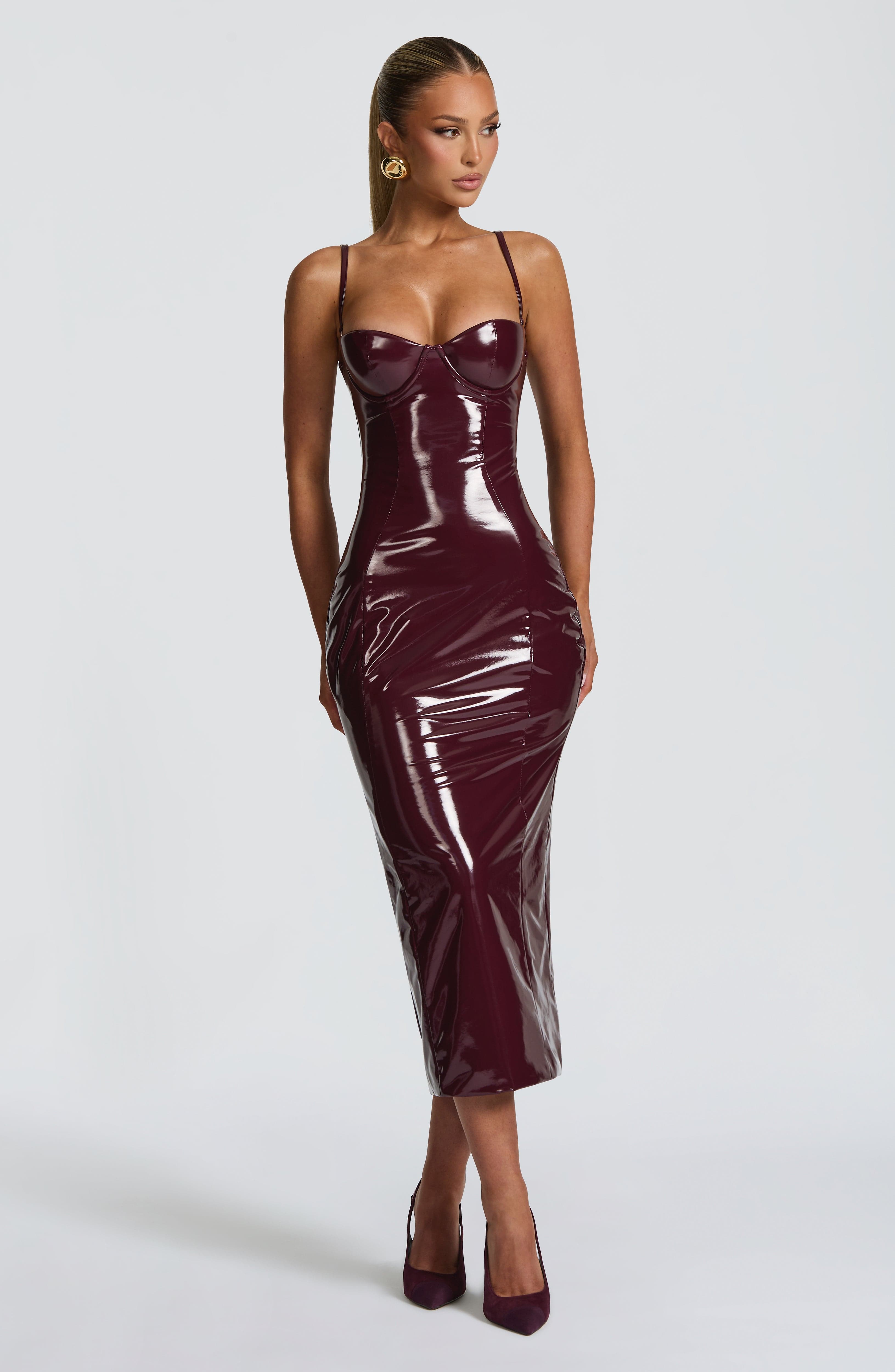 Amala Midi Dress - Cherry Lacquer Dress Babyboo Fashion Premium Exclusive Design