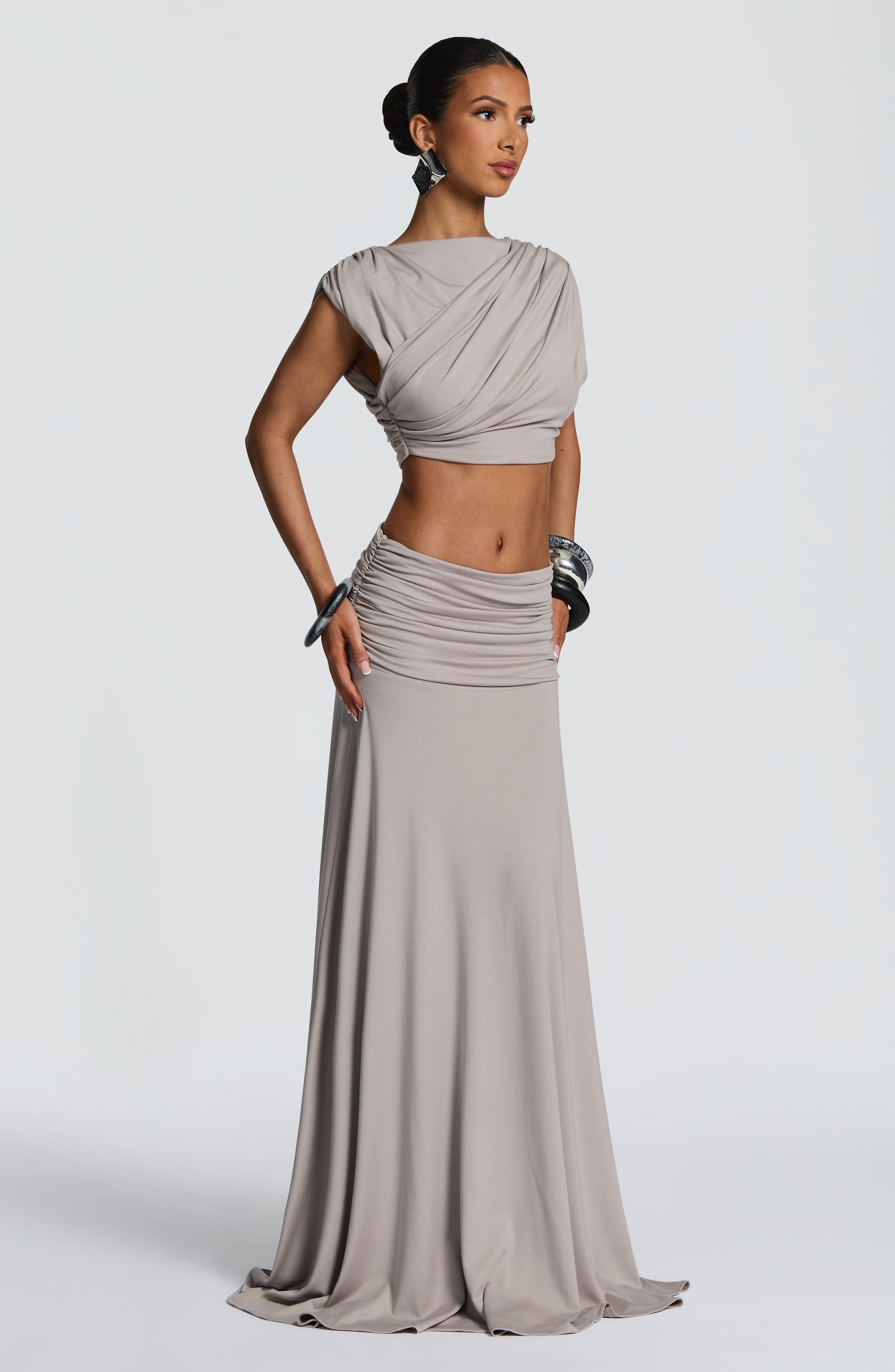 Amara Top - Light Grey Tops Babyboo Fashion Premium Exclusive Design