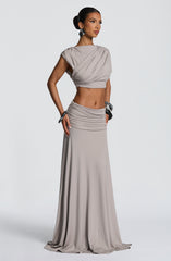 Amara Top - Light Grey Tops Babyboo Fashion Premium Exclusive Design