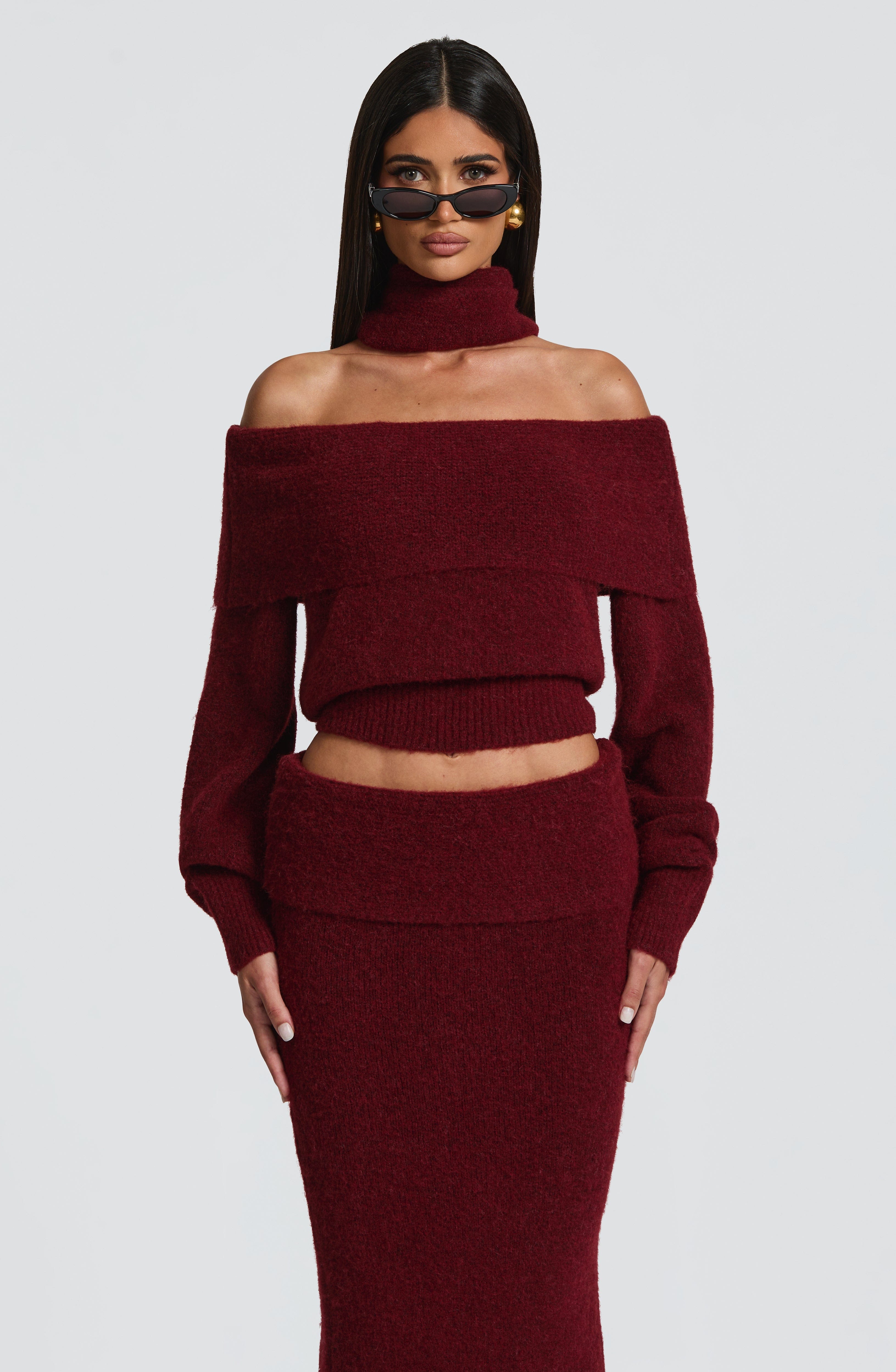 Andie Maxi Skirt - Burgundy Skirt Babyboo Fashion Premium Exclusive Design