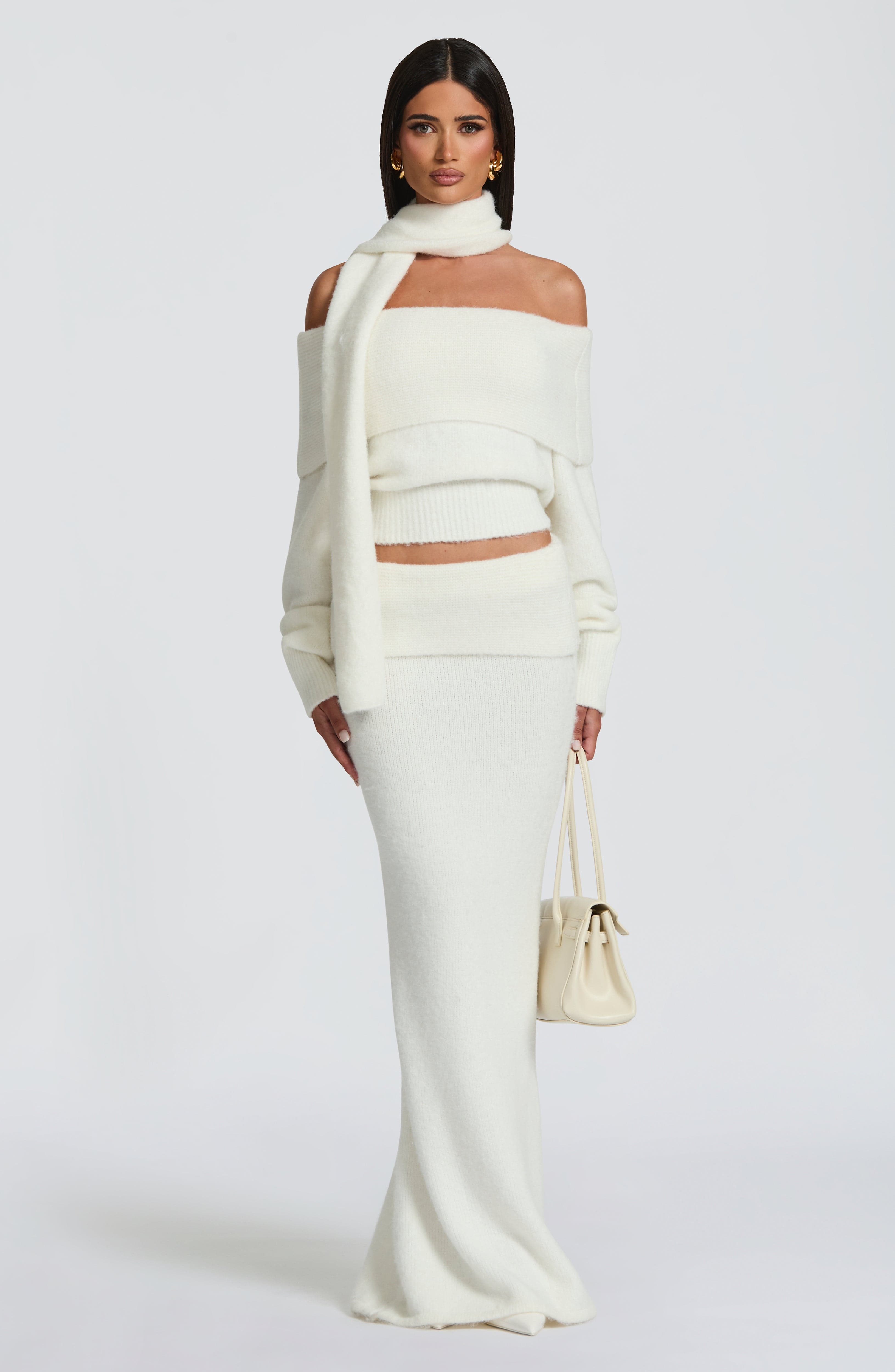 Andie Maxi Skirt - Ivory Skirt Babyboo Fashion Premium Exclusive Design