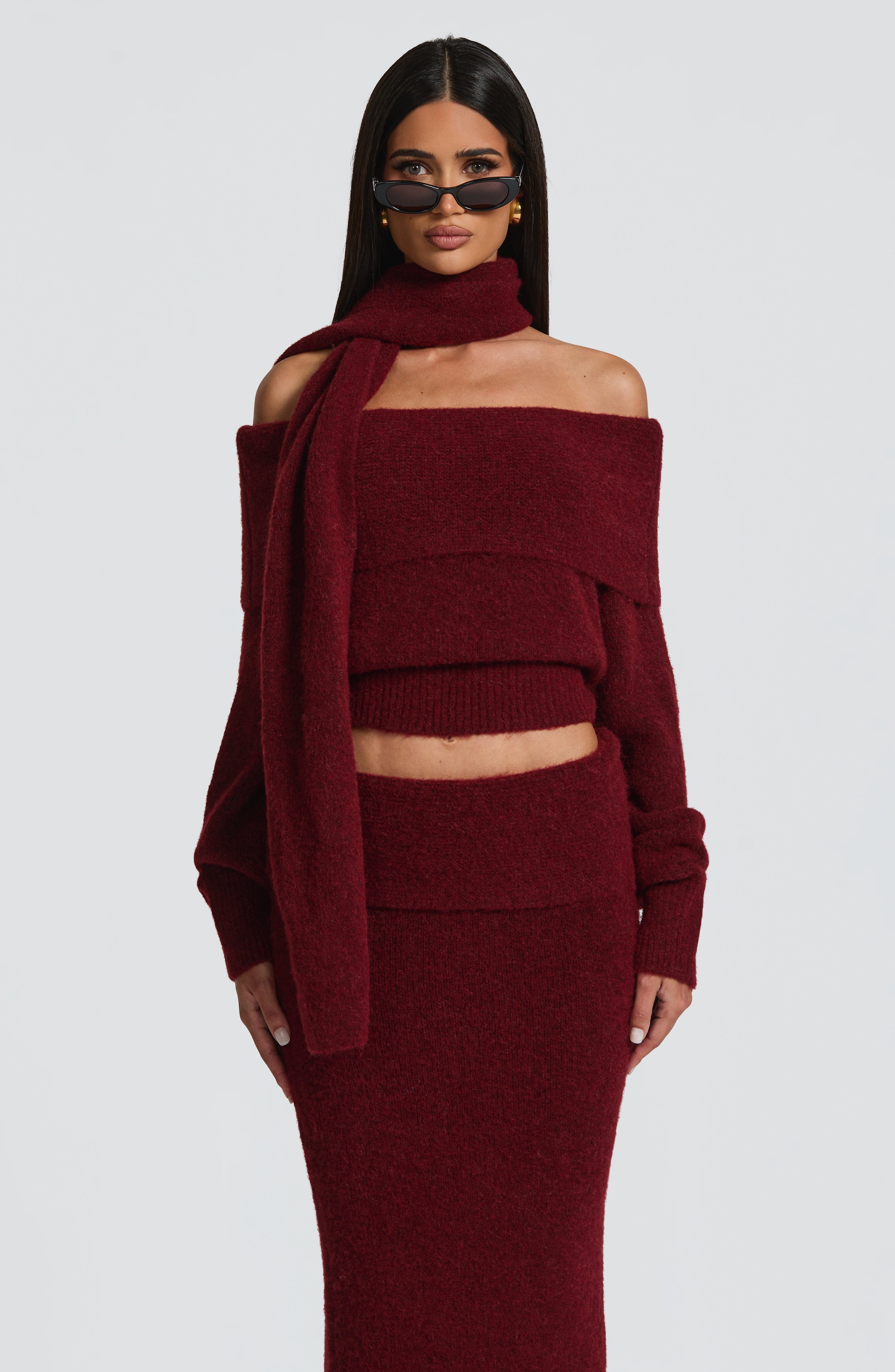 Andie Top - Burgundy Tops Babyboo Fashion Premium Exclusive Design
