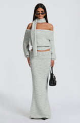 Andie Top - Light Grey Marl Tops Babyboo Fashion Premium Exclusive Design