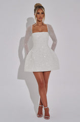 Annabelle Mini Dress - Ivory Dress Babyboo Fashion Premium Exclusive Design