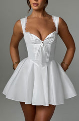 Antonella Mini Dress - Ivory Dress Babyboo Fashion Premium Exclusive Design