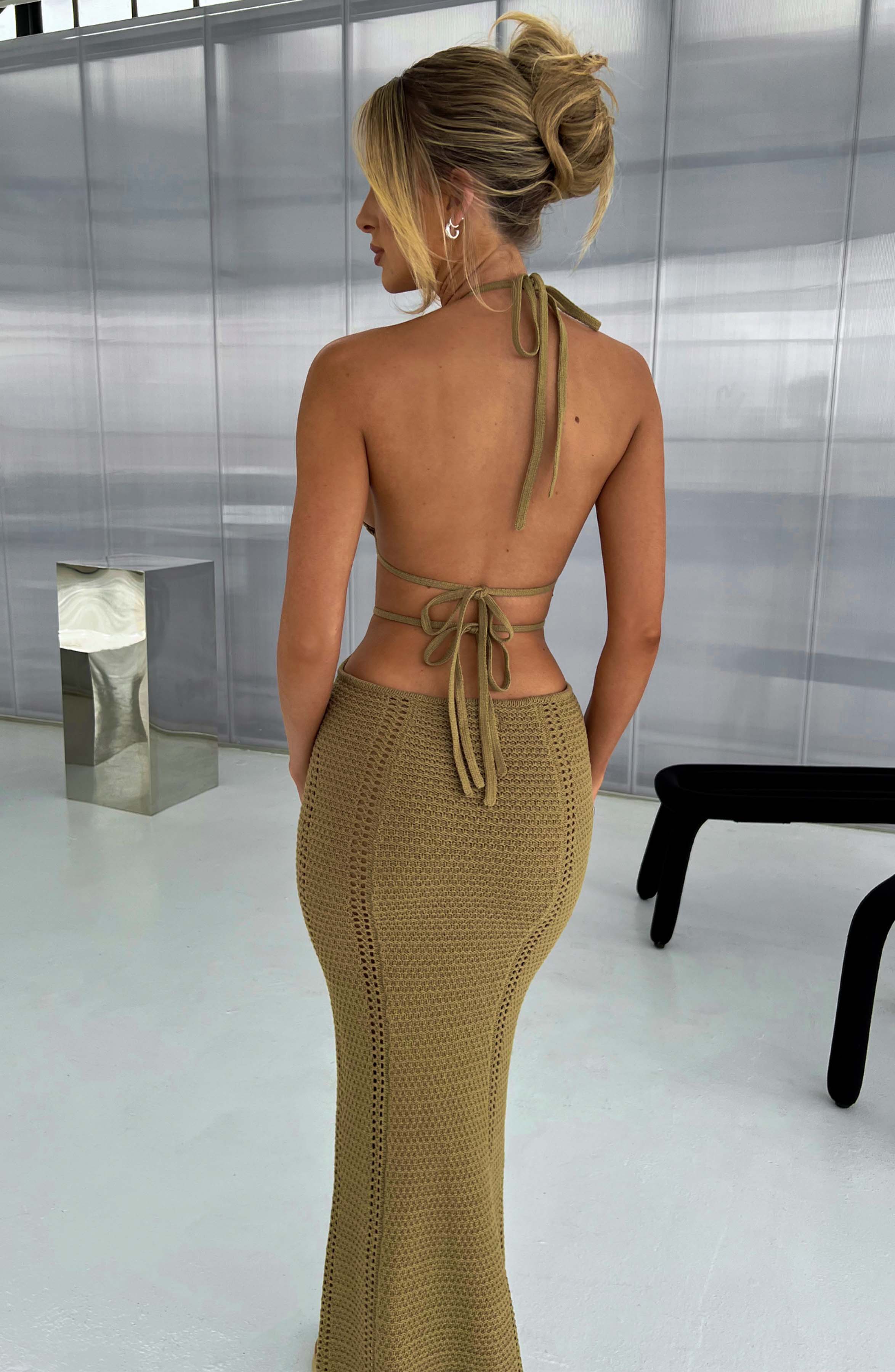 Arabella Maxi Dress - Khaki Dress Babyboo Fashion Premium Exclusive Design