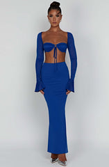 Astrid Maxi Skirt - Blue Skirt Babyboo Fashion Premium Exclusive Design
