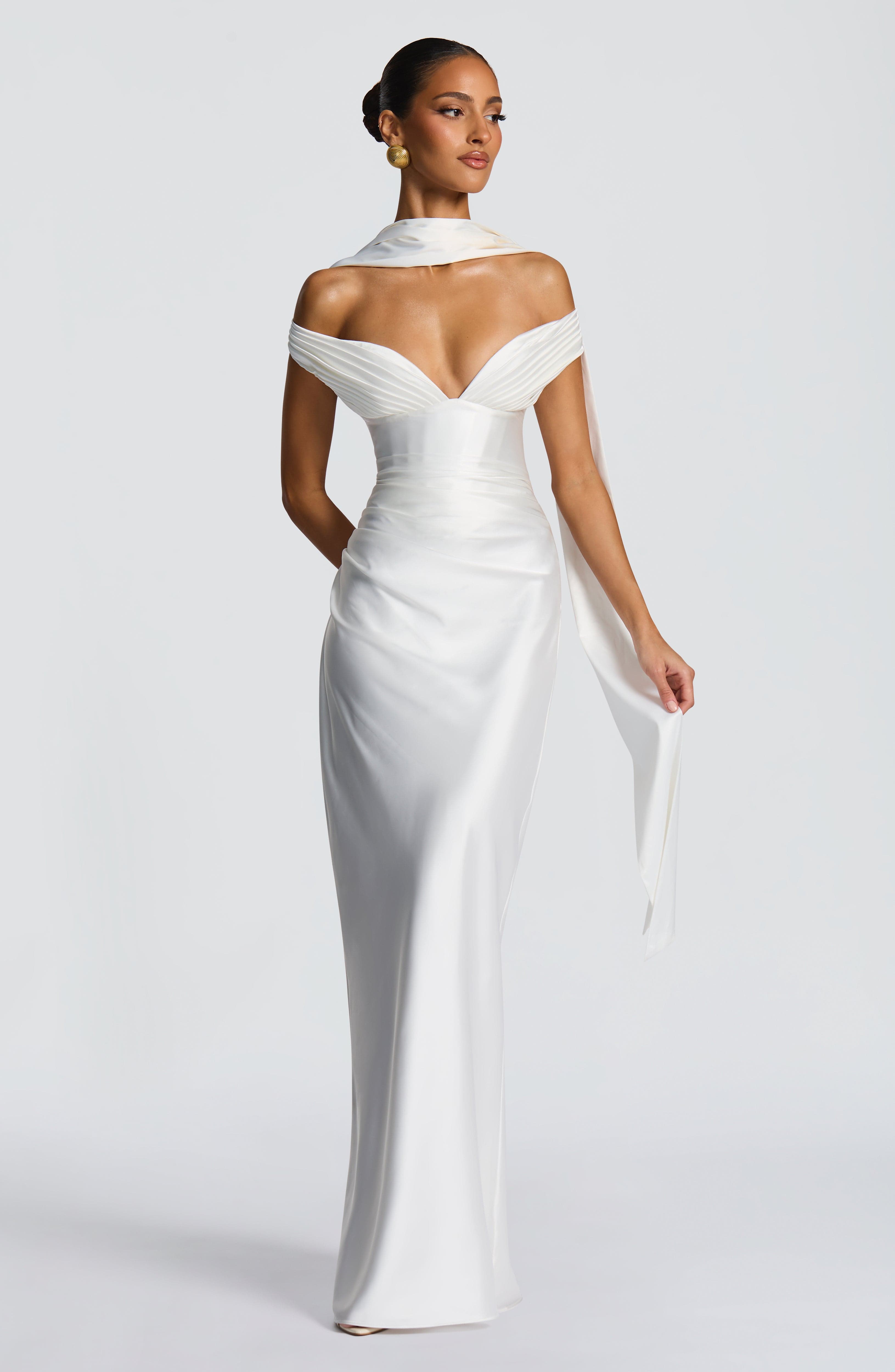 Aurelia Maxi Dress - Ivory Dress Babyboo Fashion Premium Exclusive Design