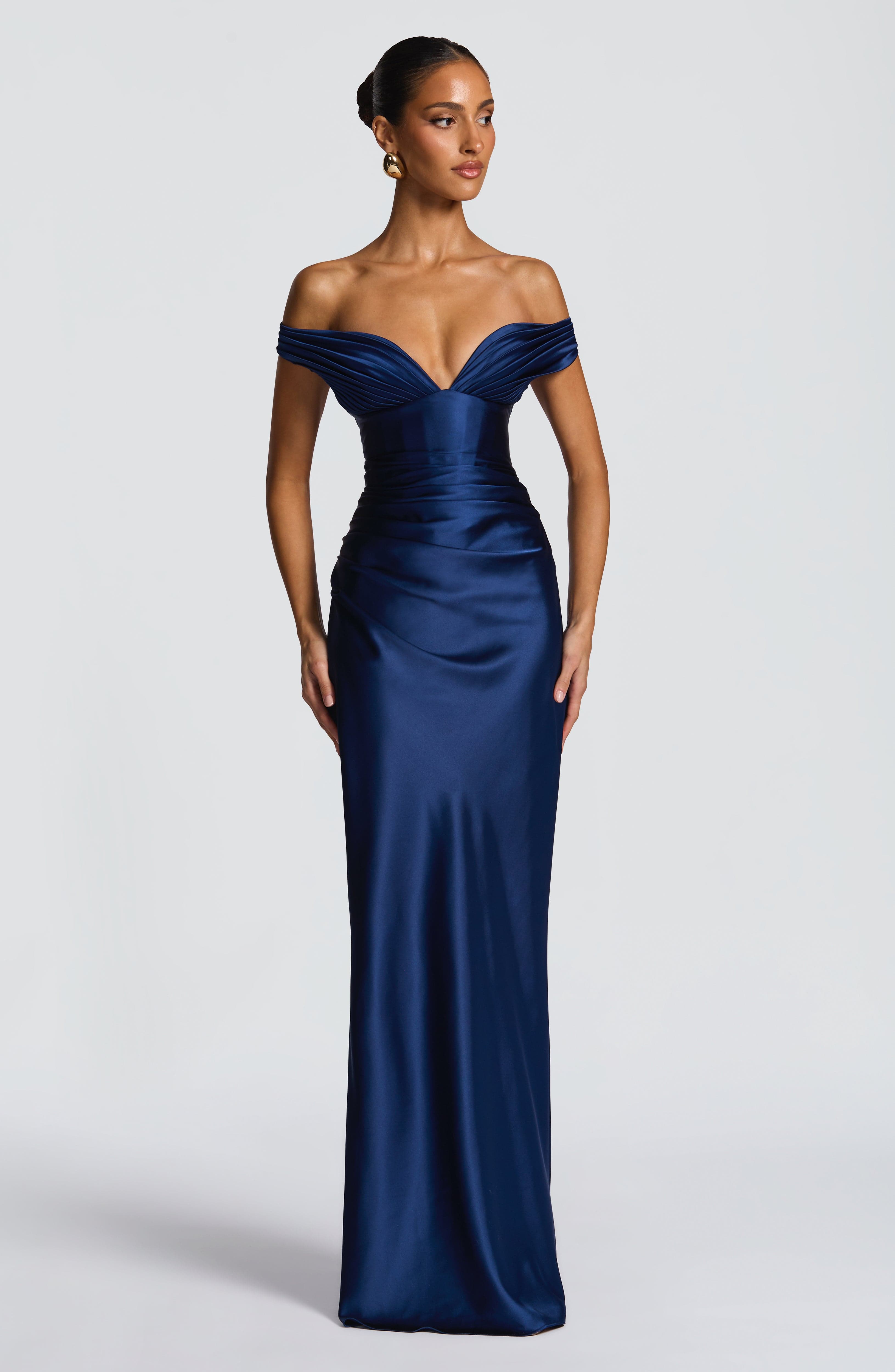 Aurelia Maxi Dress - Navy Dress Babyboo Fashion Premium Exclusive Design