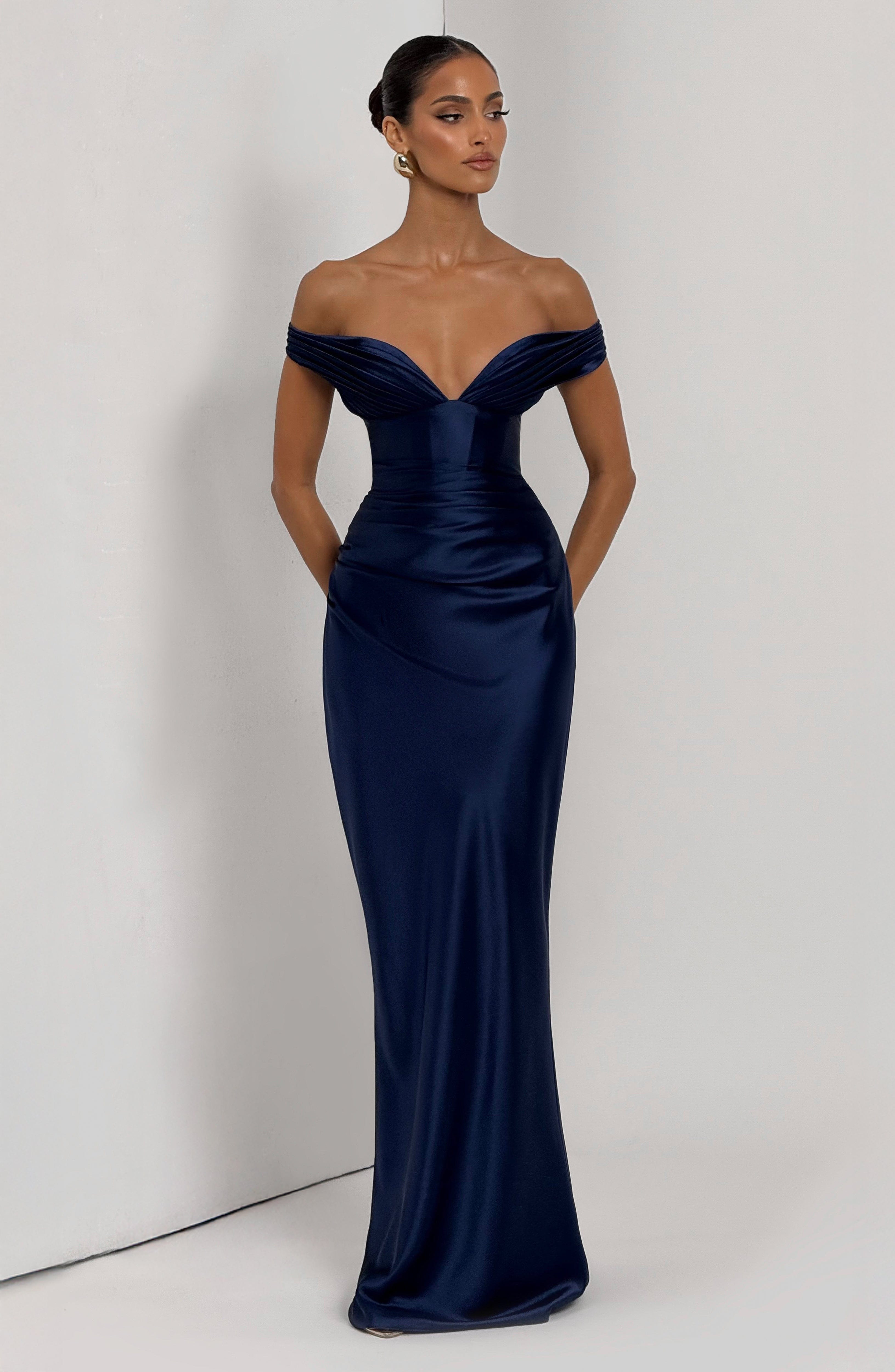 Aurelia Maxi Dress - Navy Dress Babyboo Fashion Premium Exclusive Design