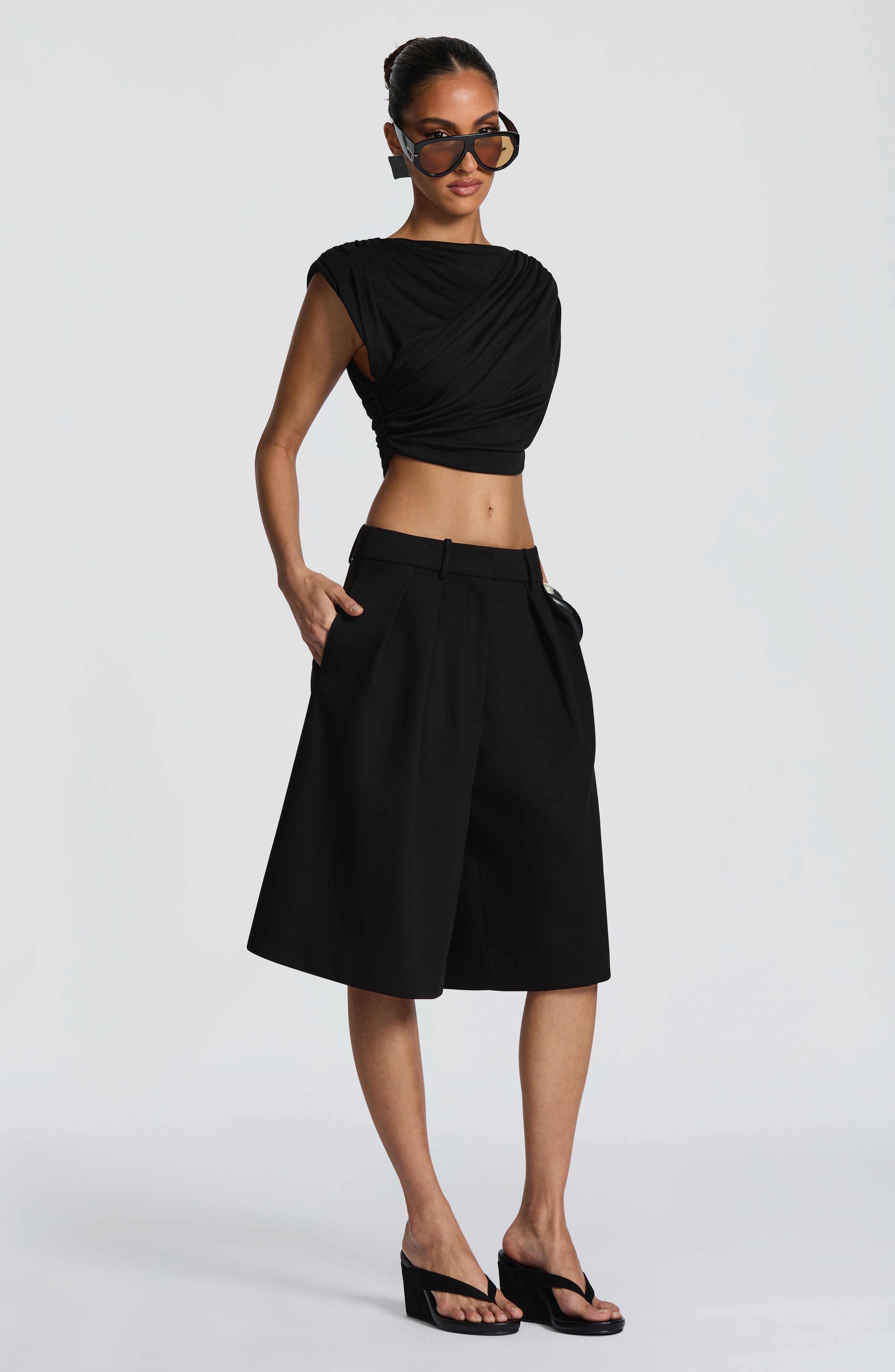 Ausra Bermuda Shorts - Black Shorts Babyboo Fashion Premium Exclusive Design