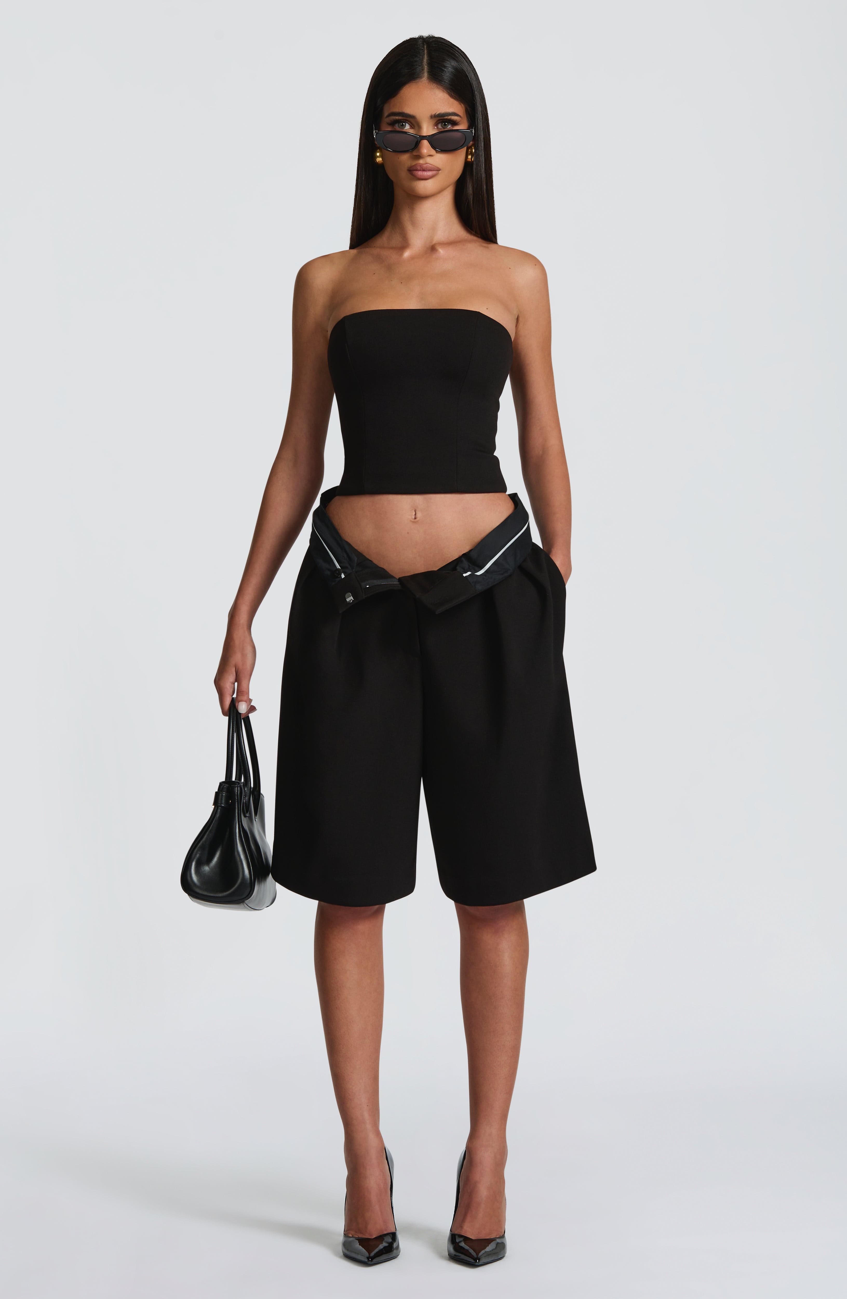 Ausra Bermuda Shorts - Black Shorts Babyboo Fashion Premium Exclusive Design