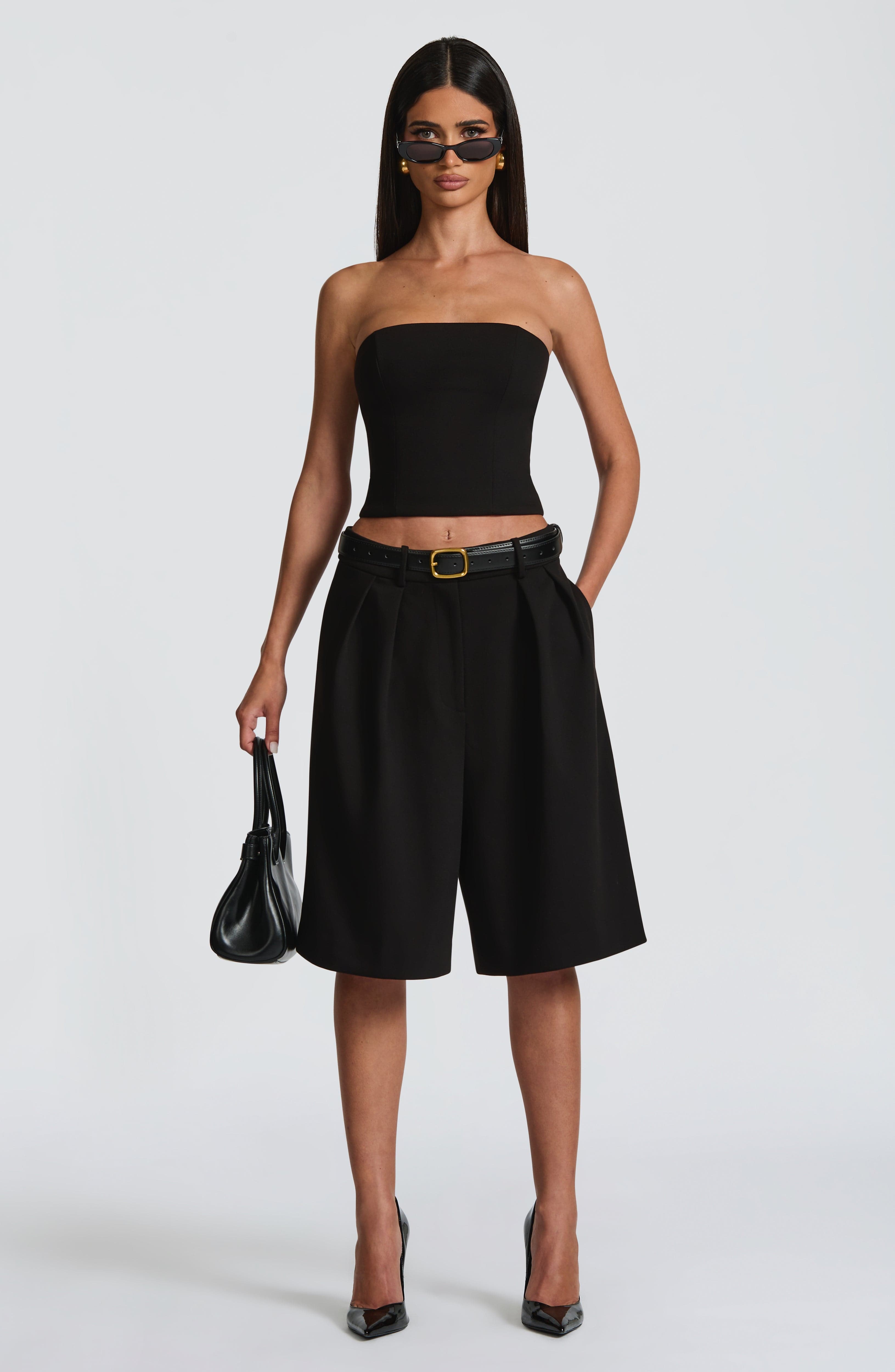 Ausra Bermuda Shorts - Black Shorts Babyboo Fashion Premium Exclusive Design