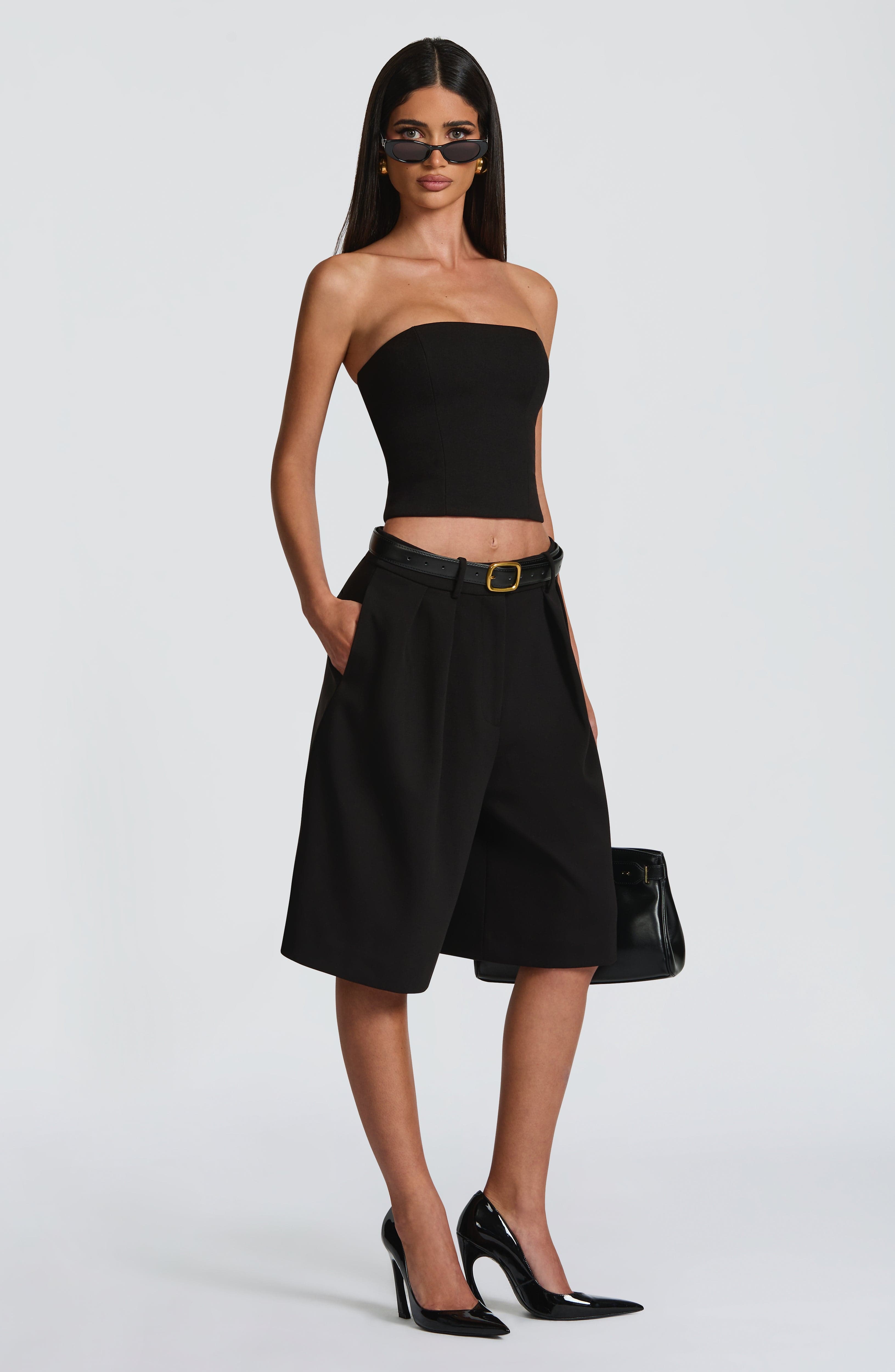 Ausra Bermuda Shorts - Black Shorts Babyboo Fashion Premium Exclusive Design