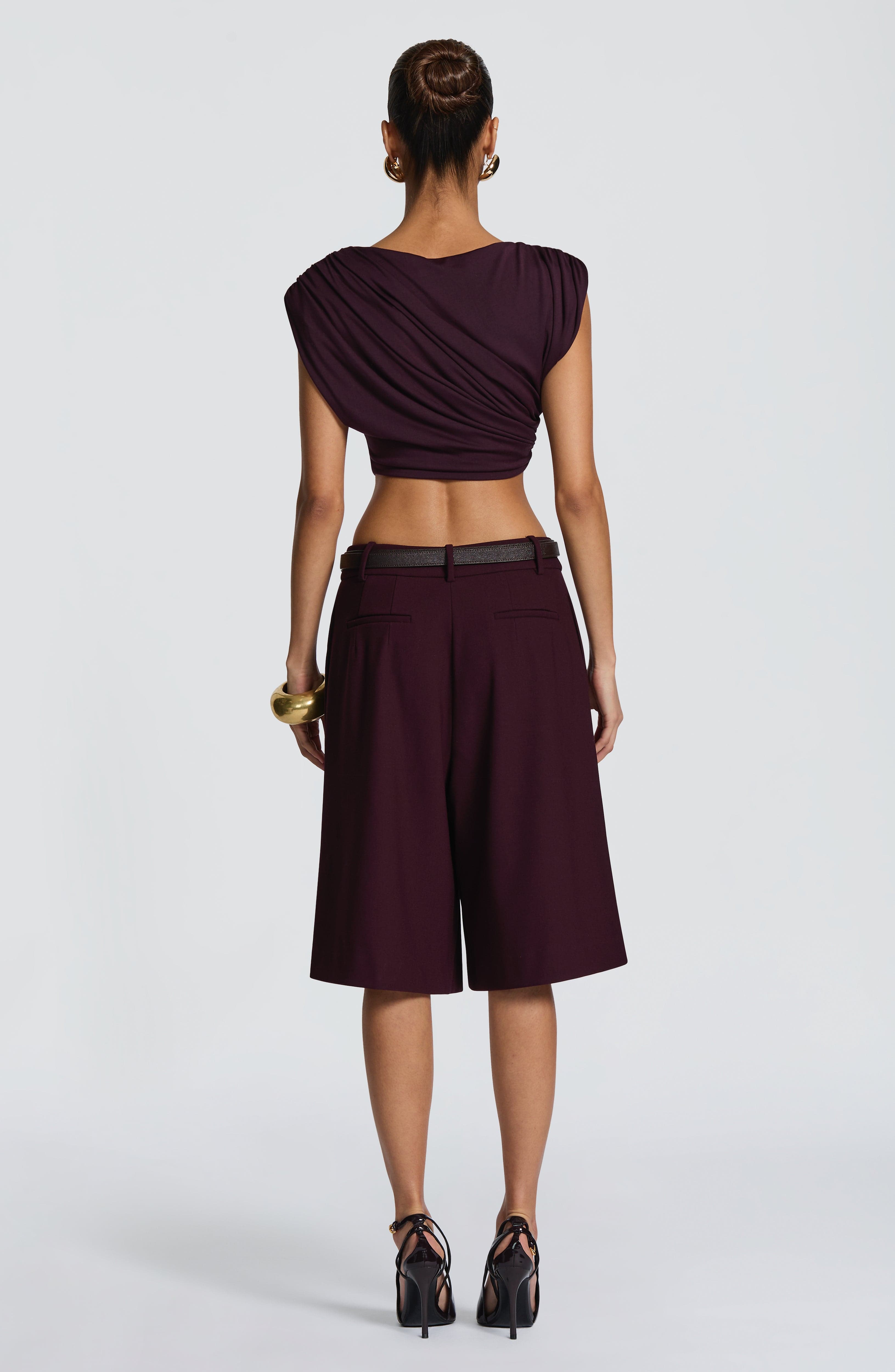Ausra Bermuda Shorts - Plum Shorts Babyboo Fashion Premium Exclusive Design