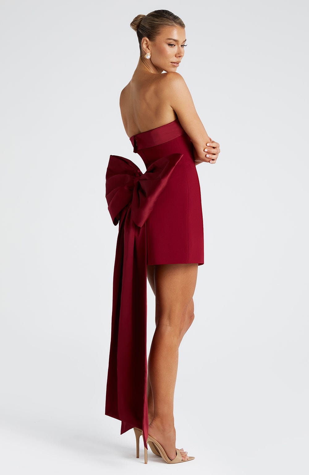 Barbara Mini Dress - Wine Dress Babyboo Fashion Premium Exclusive Design