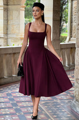 Betty Midi Dress - Cherry Lacquer Dress Babyboo Fashion Premium Exclusive Design