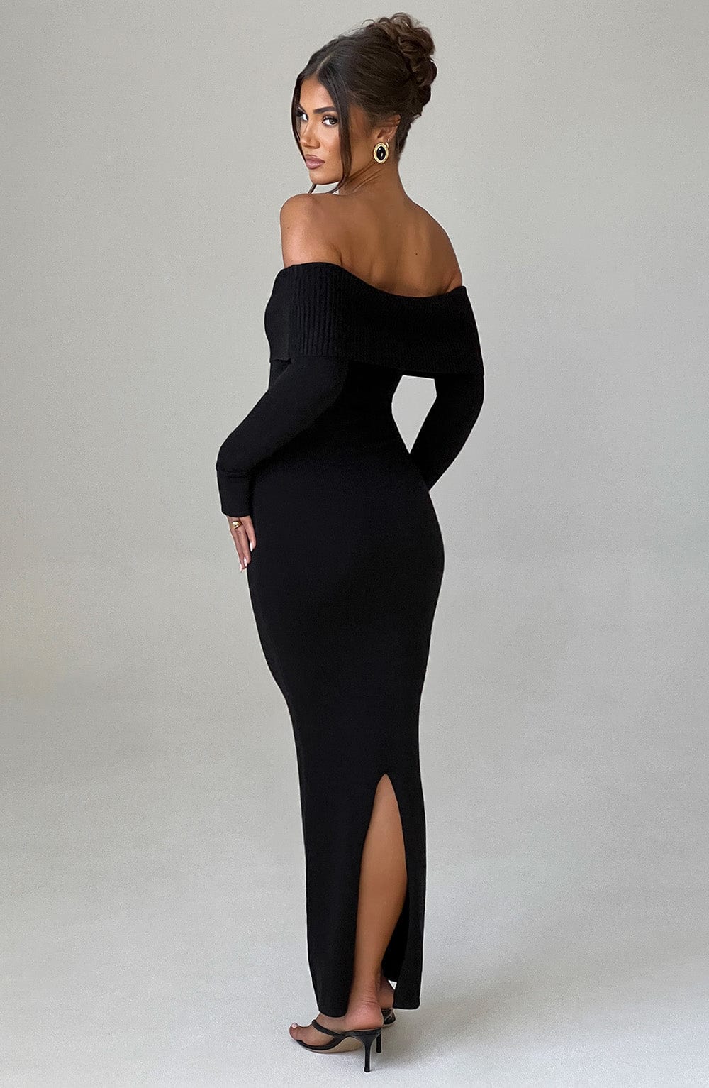 Beverley Knit Maxi Dress - Black Dress Babyboo Fashion Premium Exclusive Design