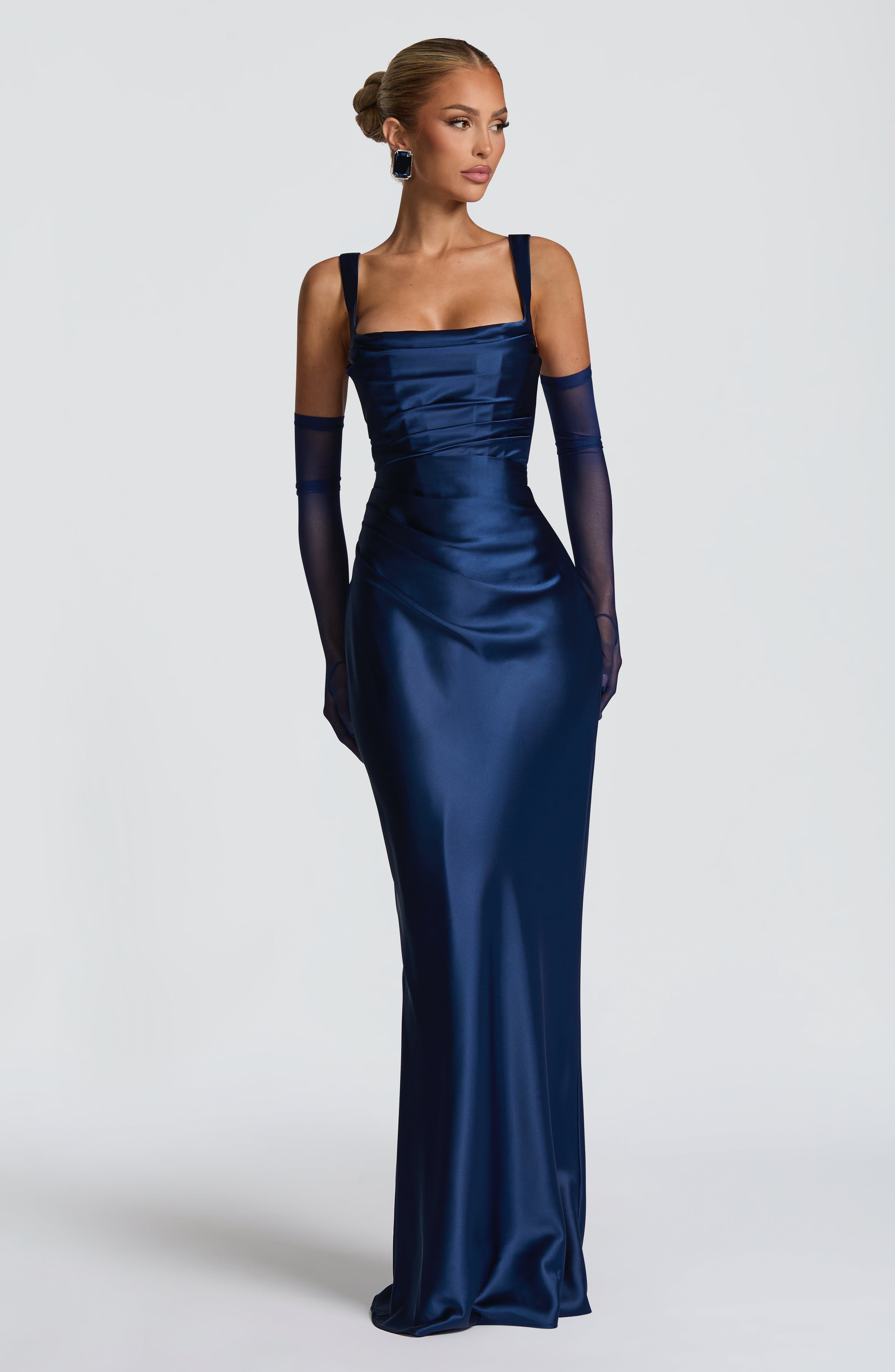 Calanthe Maxi Dress - Navy Dress Babyboo Fashion Premium Exclusive Design