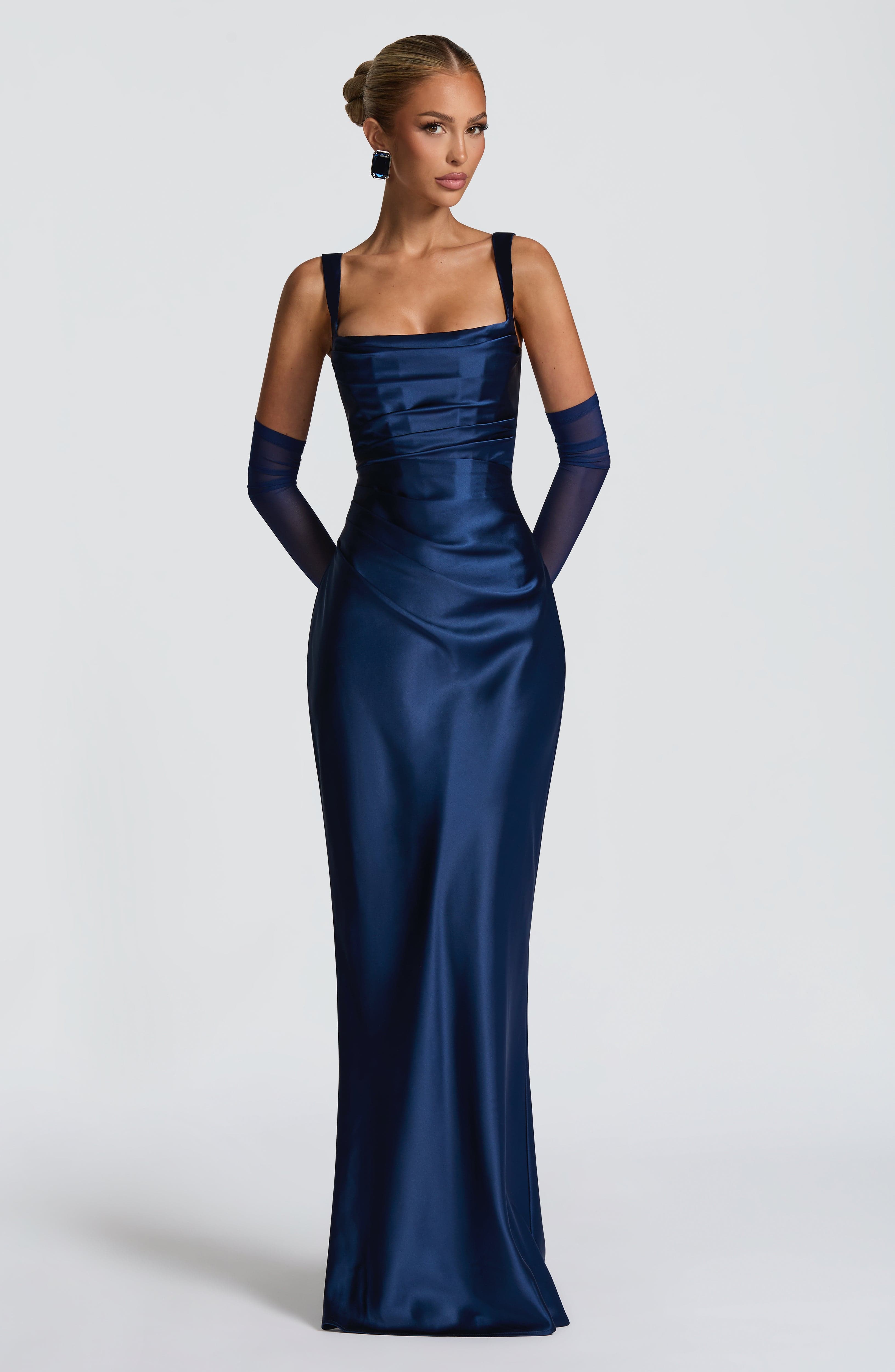 Calanthe Maxi Dress - Navy Dress Babyboo Fashion Premium Exclusive Design