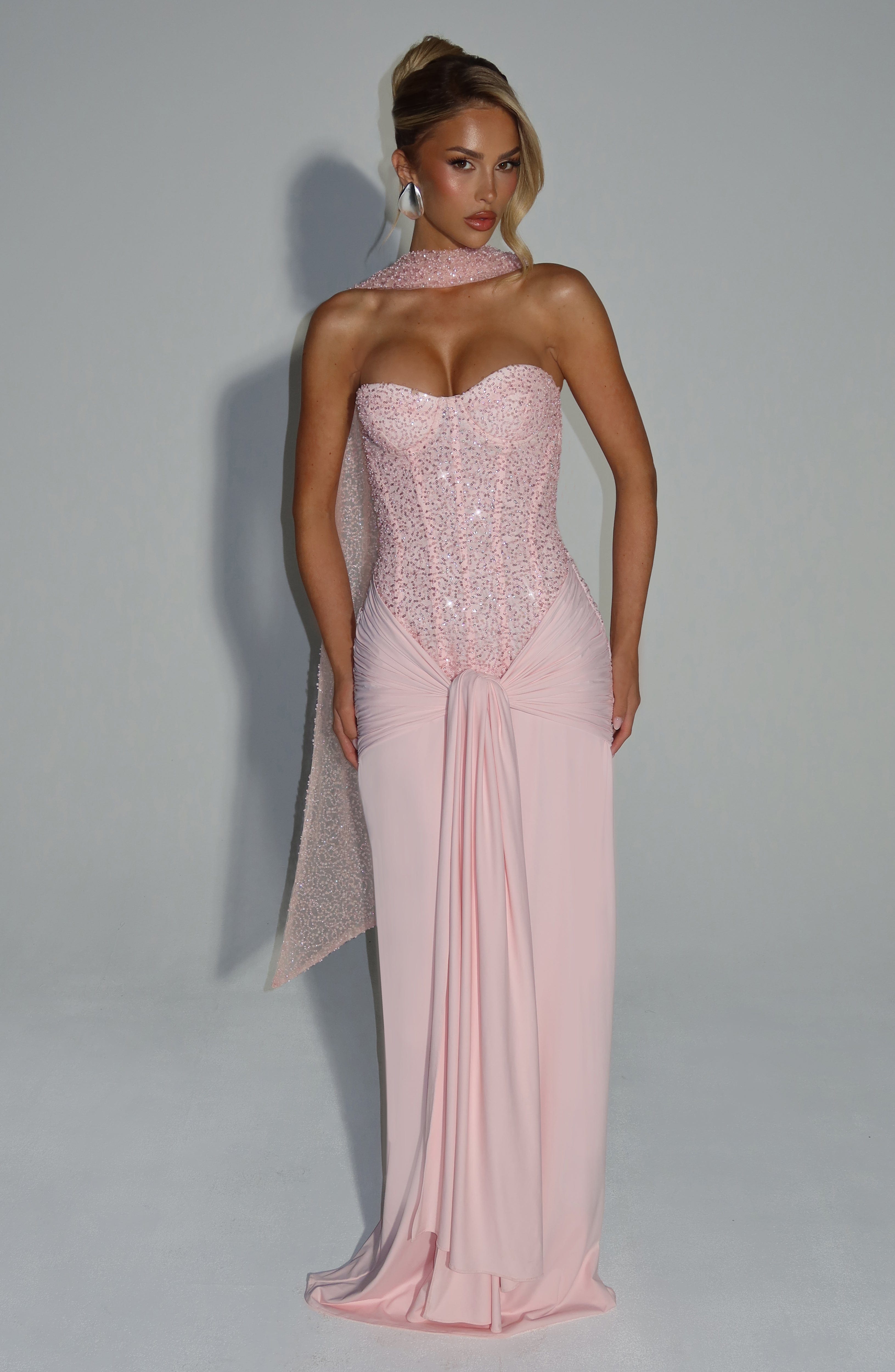 Carina Maxi Dress - Blush Dress Babyboo Fashion Premium Exclusive Design